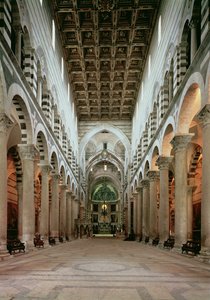 Vista da nave de Italian School
