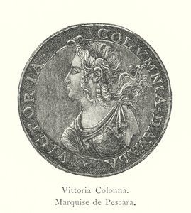 Vittoria Colonna, Marquise de Pescara (gravura) de Italian School
