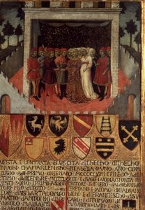 Festa de Casamento, Sienese, c.1400 de Italian School