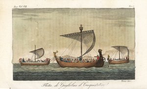 A frota de navios de guerra de Guilherme o Conquistador de Italian School