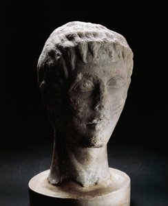 Jovem chefe do Frederick II Hohenstaufen (Jesi de Italian School