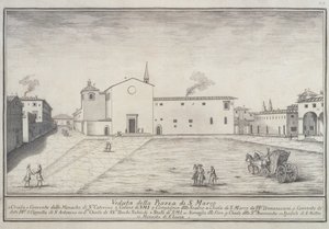 Vista, igreja, san, marco, florença