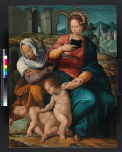Virgem e criança com Santa Isabel e o batista infantil, florentino (painel)