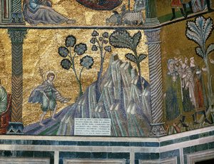 João Batista no deserto (mosaico) de Italian school