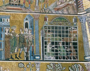 José atirado para a prisão (mosaico) de Italian school