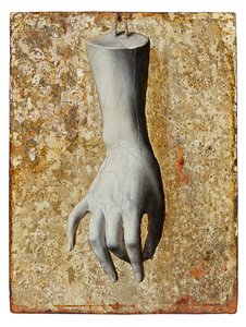 Natureza Morta de uma Mão Feminina Esculpida (óleo sobre painel) de Italian School