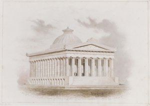 U. S. Custom House, perspectiva de Nova York, 1834 de Ithiel Town
