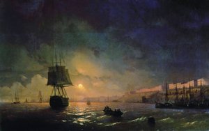 Russo: "Vista de Odessa numa noite de luar" Odessa à luz da lua