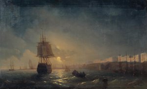 Russo: "Vista de Odessa numa noite de luar" Vista de Odessa numa noite de luar