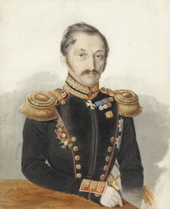 Retrato do general Alexander Danilovich Barley Branch 1818-1861 de Ivan Alexeyevich Nechayev