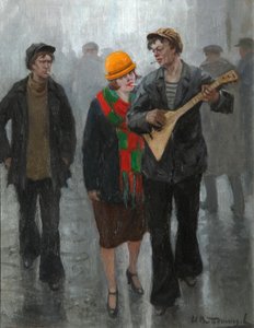 Um jovem casal, década de 1920 de Ivan Alexeyevich Vladimirov