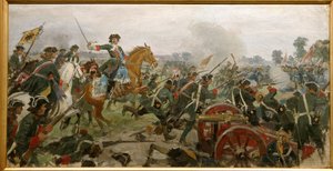 Batalha de Poltava em 1709 (óleo sobre tela)