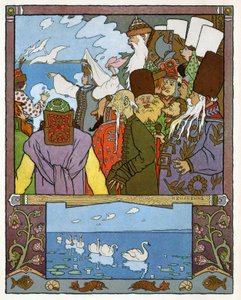 A princesa e o sapo, c.1899 (litografia) de Ivan Yakovlevich Bilibin
