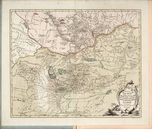 Mapa do rio Irtysh, a parte sul da província da Sibéria, 1777. de Ivan Ivanovich Islenyev