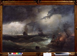 Pedro I (ou o grande de Ivan Konstantinovich Aivazosky