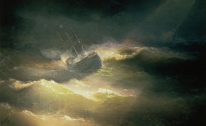 O navio Maria &39;na tempestade de Ivan Konstantinovich Aivazovsky