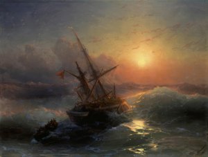 IKAiwasowski, Naufrágio - Pintura, 1888