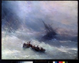 O arco-íris, o naufrágio. Pintura de Ivan Konstantinovich Aivazosky (Ivan Konstantinovich Aivazovsky de Ivan Konstantinovich Aivazovsky