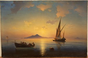A Baía de Nápoles por Aivazovsky, Ivan Konstantinovich (1817-1900) de Ivan Konstantinovich Aivazovsky