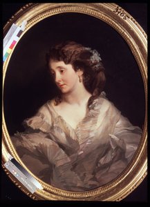 Retrato de Alexandra Chelischeva. Pintura de Ivan Kosmich Makarov (1822-1897), óleo sobre tela, ca. 1860. Arte russa, retrato do século XIX. Galeria Estadual Tretyakov, Moscovo.