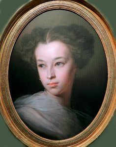"Retrato de Natalia Alexandrovna Pouchkina (1836-1913) fille du poete Alexandre Pouchkine" (Retrato de Natalia Alexandrovna Pushkina, Condessa de Merenberg (1836-1913), Filha de poeta) Peinture d