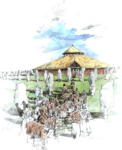 Procissão cerimonial em Avebury de Ivan Lapper