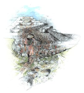 Construção de Sudbury Hill (aguarela sobre papel) de Ivan Lapper