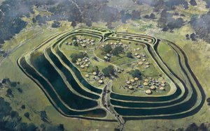 Old Oswestry Hill Fort, no auge de sua ocupação, Idade do Ferro, c1970-2010