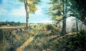 Paisagem de Stonehenge, c3000BC, c1990-2010 de Ivan Lapper