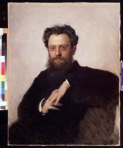 Retrato do historiador de arte, professor Adrian (Adrien) Prakhov (1846-1916) (Retrato do historiador de arte, professor A.Prakhov). Pintura de Ivan Nikolayevich Kramskoi (1837-1887), óleo sobre tela de Ivan Nikolaevich Kramskoy