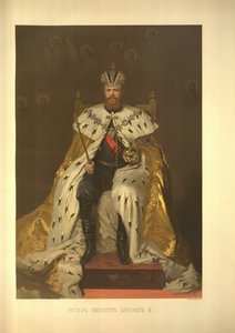 Retrato da coroação do imperador Alexandre III Do álbum da coroação, 1883 de Ivan Nikolaevich Kramskoy