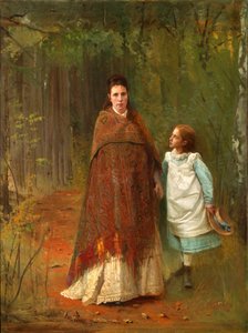 No Parque. Retrato dos Artistas Esposa e Filha, 1875