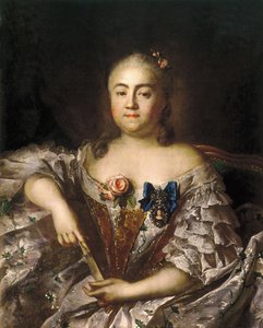 Retrato da condessa Varvara Alexeyevna Sheremetyeva 1711-1767, ca 1760
