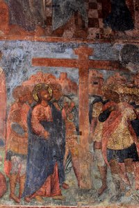Afresco na Catedral de Nossa Senhora do Signo, Novgorod, início do século XVIII.