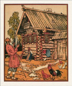 Ilustração do Conto do Pescador e do Peixe, 1933 de Ivan Yakovlevich Bilibin