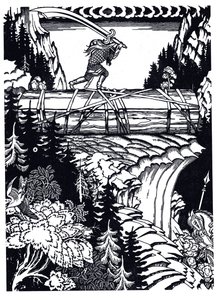 Ilya Muromets e Svyatogor, 1934 de Ivan Yakovlevich Bilibin