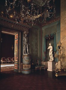 O Salão Azul do palácio Ostankino em Moscou, 1796 de Ivan Yegorovich Starov