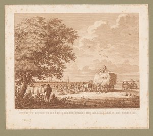Paisagem com agricultores de feno com Amsterdão no horizonte
Vista exterior de Haarlemmer-Poort com Amsterdam no horizonte (título sobre o objecto)