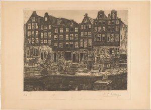 casas do canal de Izaak Leendert Bedding (signed by artist)