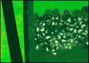 Kensington Gardens Serise: Canopy Shadows, 2007 (mídia mista no papel)