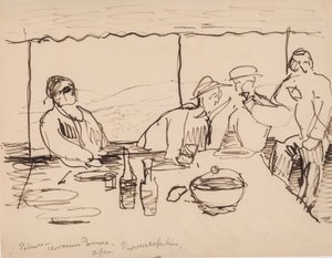 Noite no terraço, Bormes, Provence de J.A. Jerichau