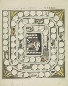 Jogo de Waterloo, 1815 Jogo Histórico de Waterloo (título no objeto) de J.B.D. Wibmer