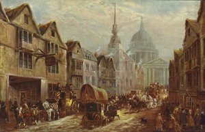 Entrada para a estalagem de La Belle Sauvage, Ludgate Hill, Londres