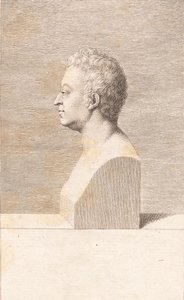 Um busto de um homem de J.F. Clemens