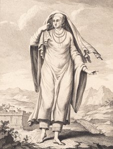 Uma mulher árabe em pé de J.F. Clemens