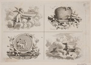 Quatro vinhetas para as obras de Bonnet de J.F. Clemens