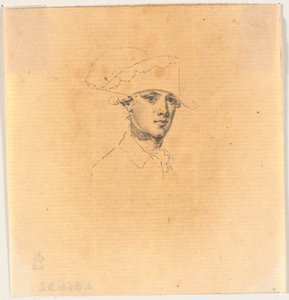 Preparação para uma das cabeças para o stick: Frederik, o Grande, voltando para casa depois de uma revista em Potsdam de J.F. Clemens