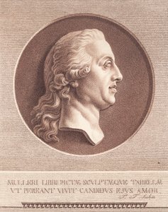 Sra. Adam Mueller. Medalhão de mármore Efter Wiedewelts de J.F. Clemens