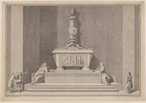 O túmulo de Frederik V na Catedral de Roskilde de J.F. Clemens