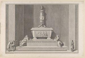 Monumento grave de Frederik V na Catedral de Roskilde de J.F. Clemens